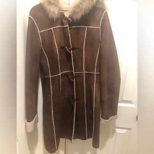 Faux shearling lightweight coat